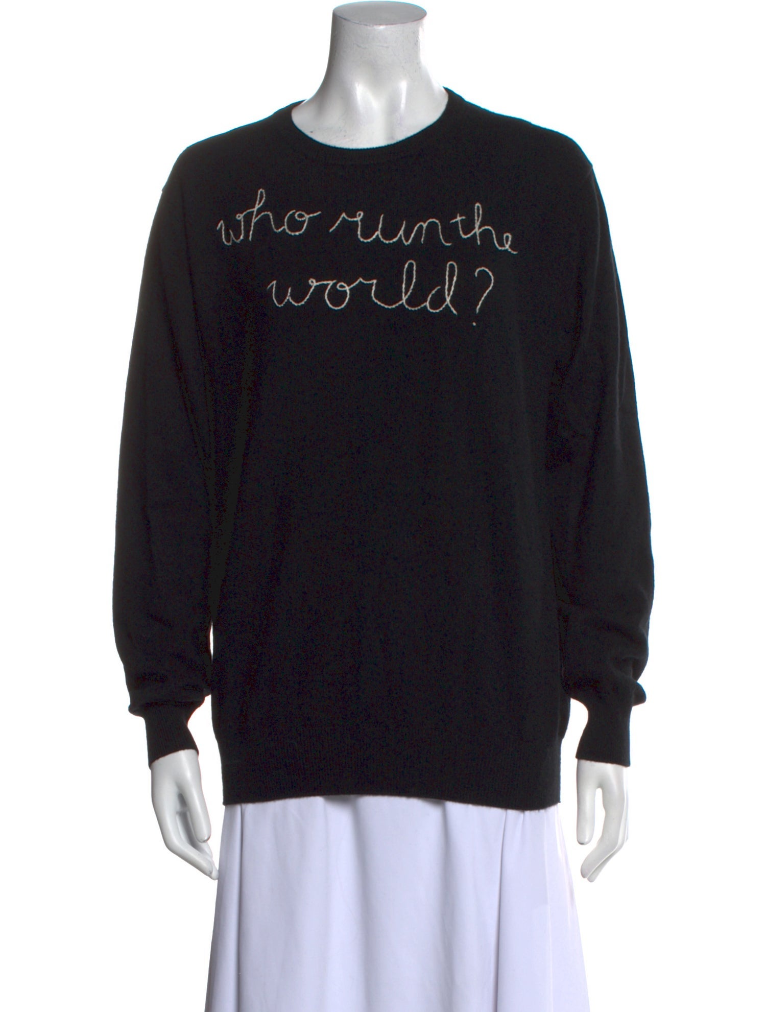 Lingua Franca Cashmere Graphic Print Sweater