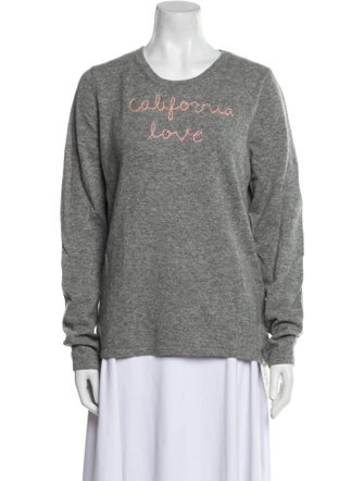 Lingua Franca Cashmere Graphic Print Sweater