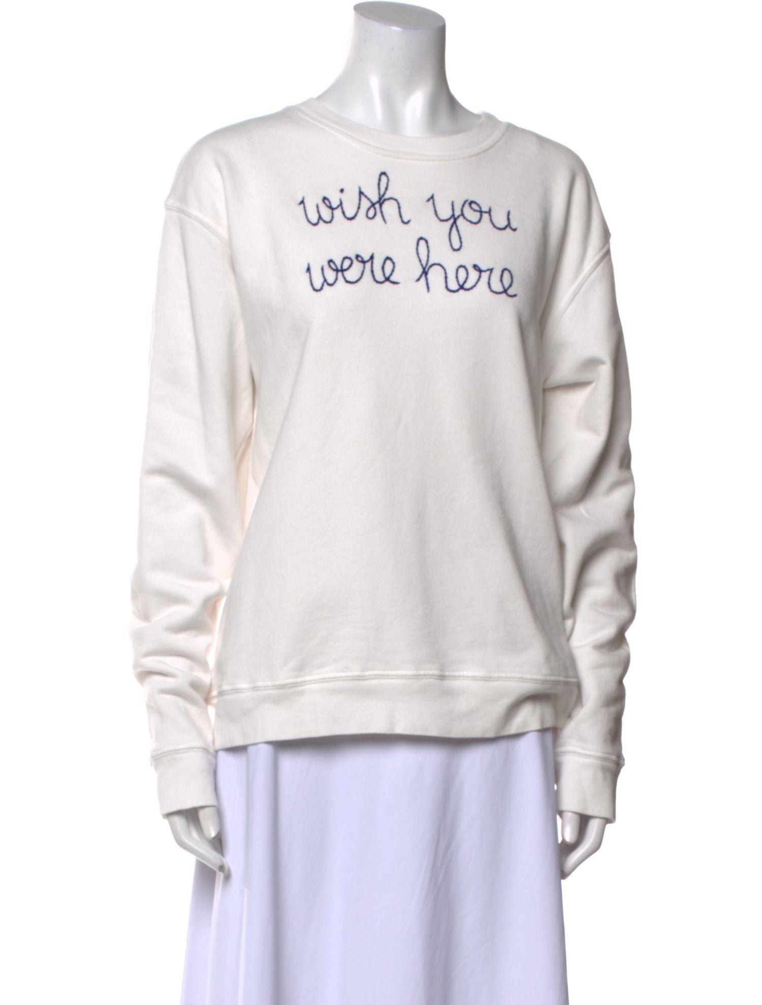 Lingua Franca Graphic Print Crew Neck Sweatshirt