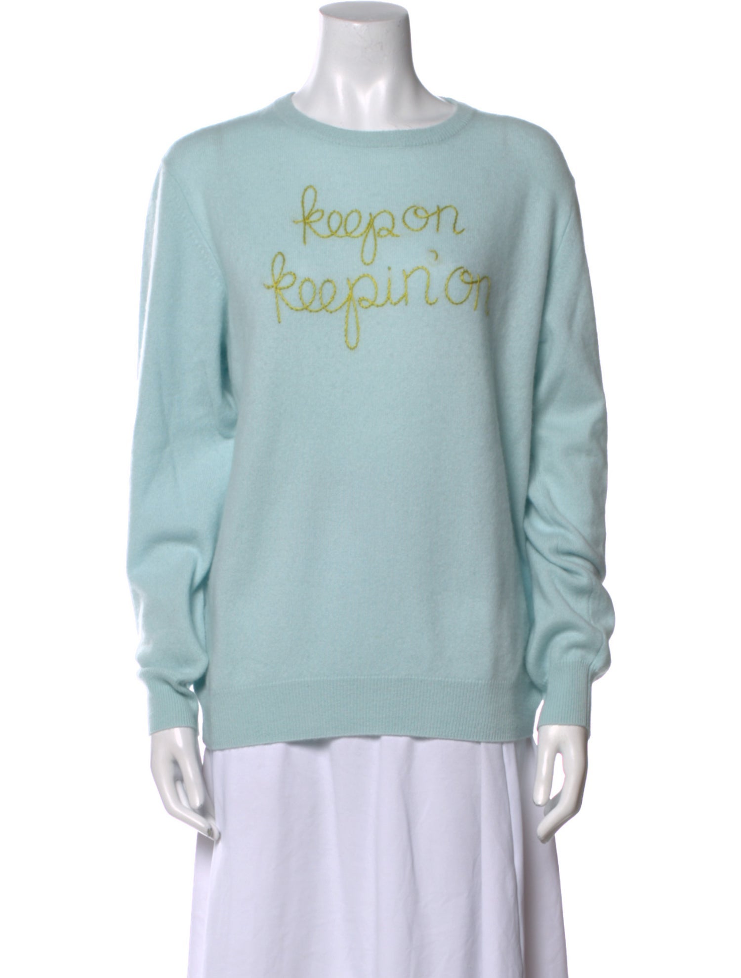 Lingua Franca Cashmere Graphic Print Sweater