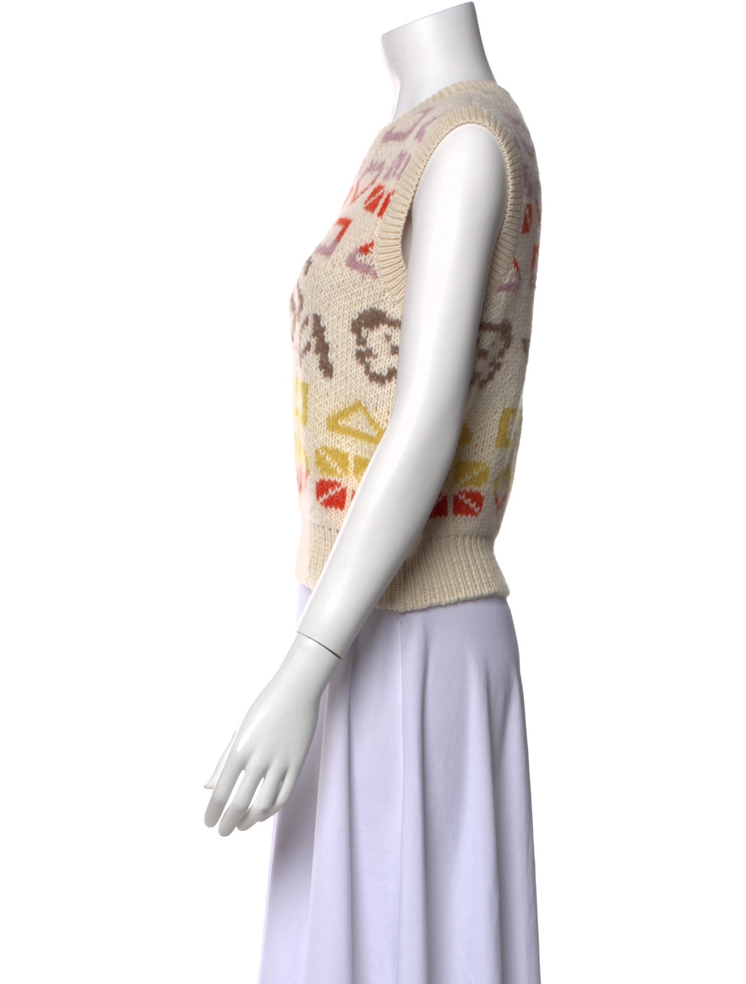 Lingua Franca Printed Crew Neck Sweater