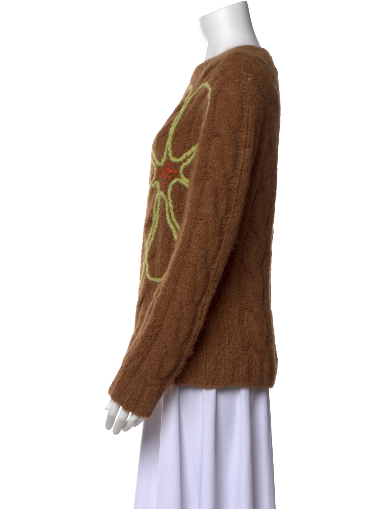 Lingua Franca Alpaca Crew Neck Sweater