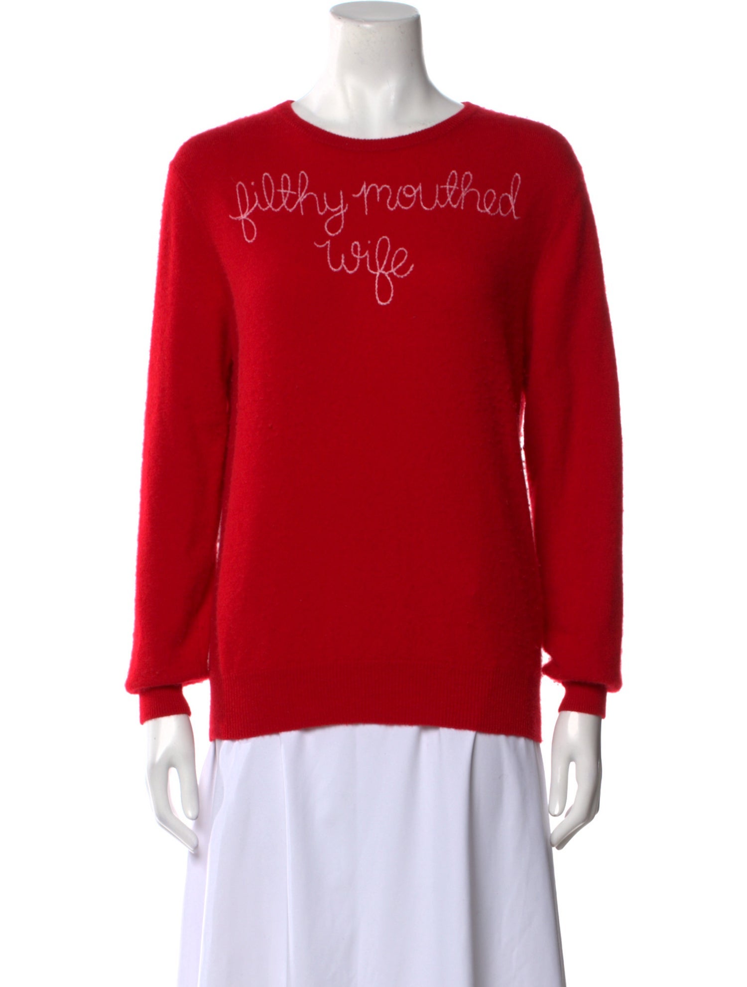 Lingua Franca Cashmere Crew Neck Sweater