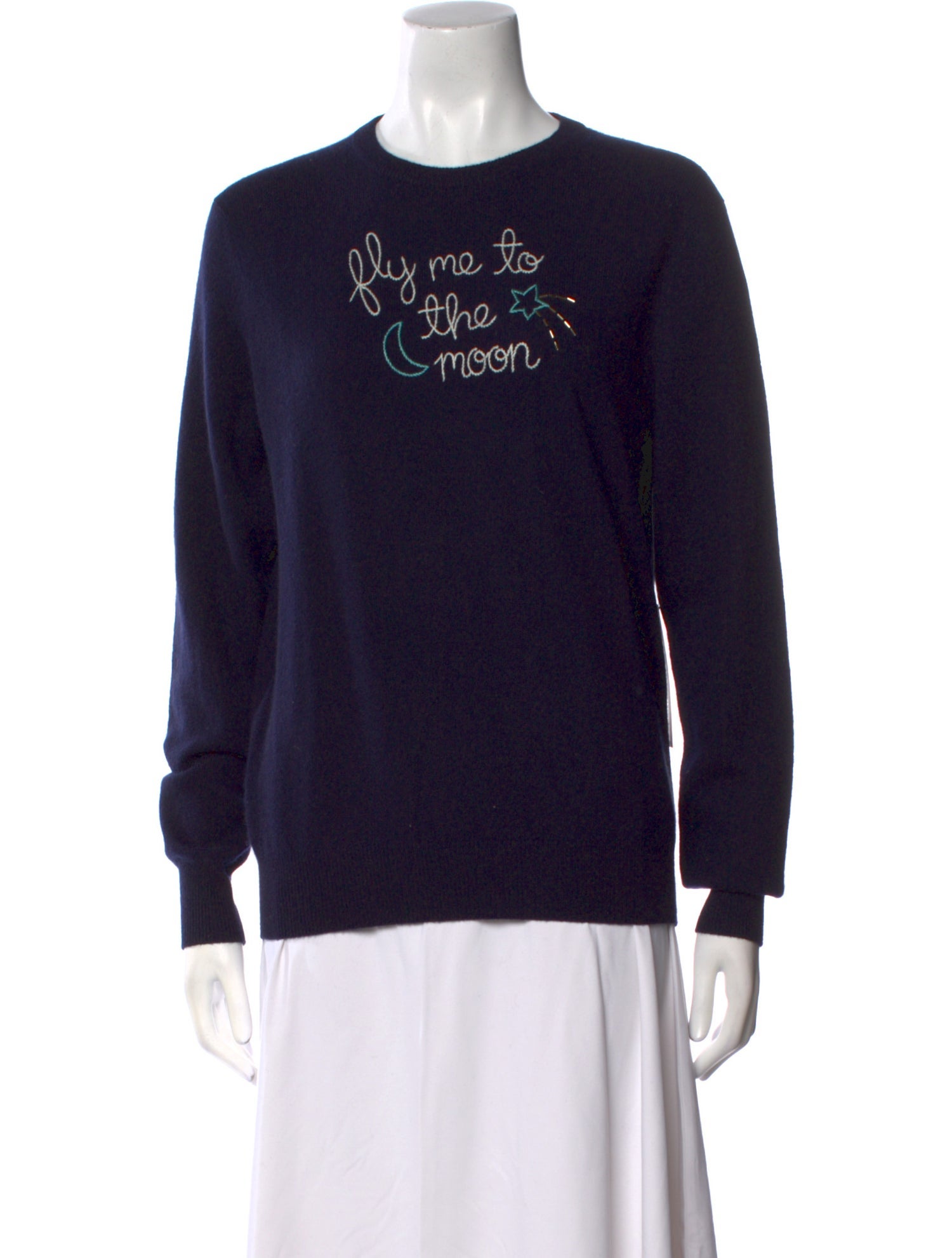 Lingua Franca Cashmere Graphic Print Sweater w/ Tags