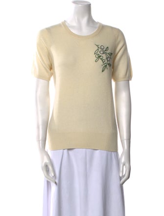 Lingua Franca Cashmere Graphic Print Sweater