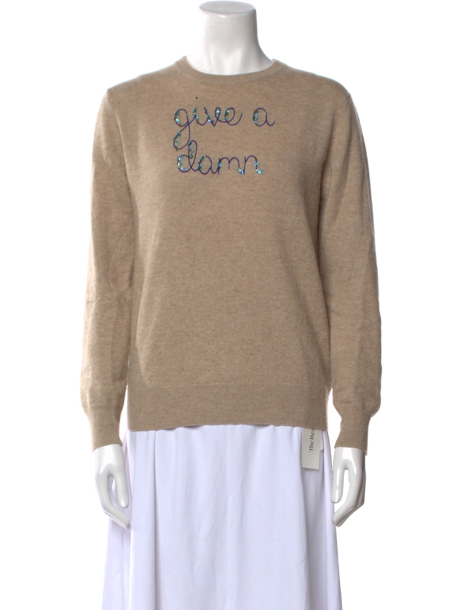 Lingua Franca Cashmere Graphic Print Sweater