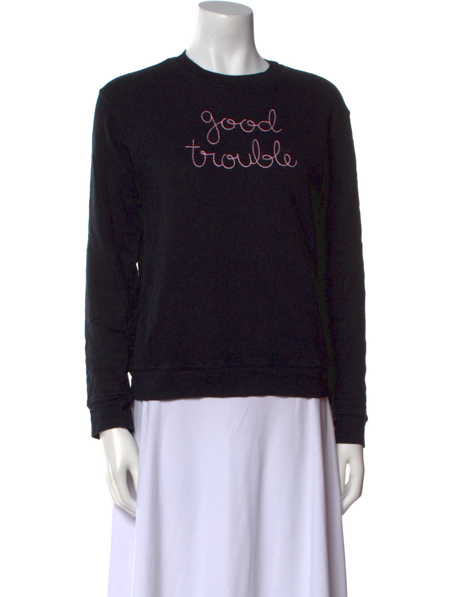 Lingua Franca Graphic Print Crew Neck Sweatshirt