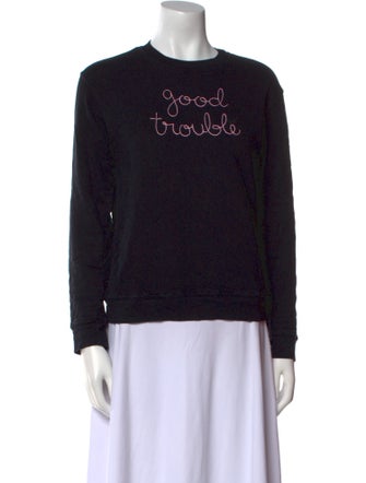 Lingua Franca Graphic Print Crew Neck Sweatshirt