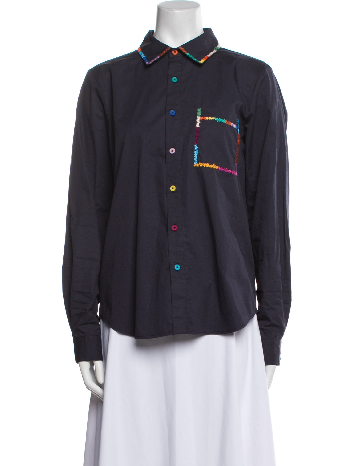 Lingua Franca Long Sleeve Button-Up Top