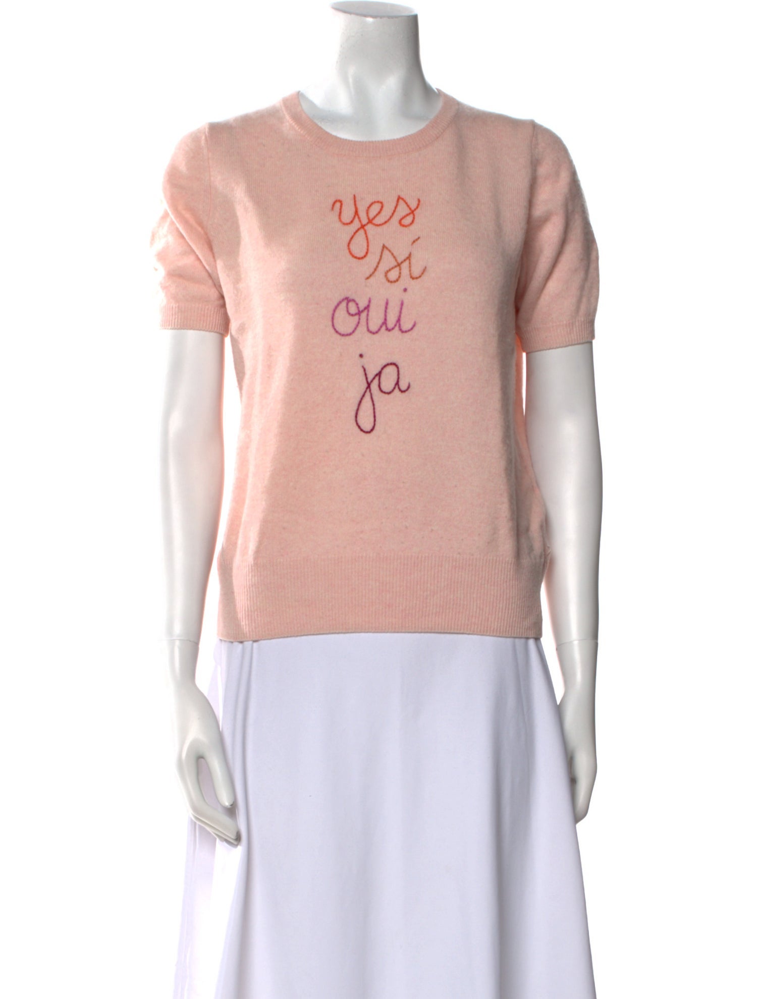 Lingua Franca Cashmere Graphic Print Sweater