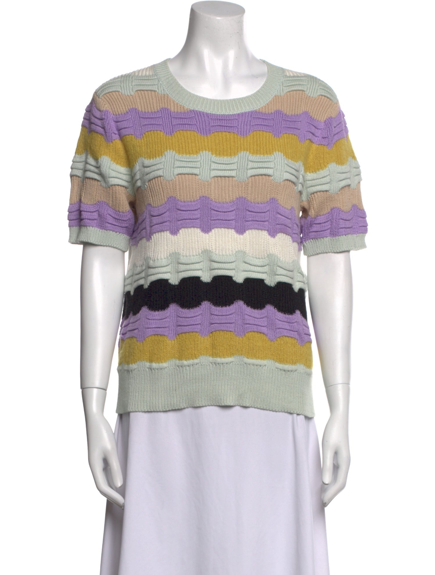 Lingua Franca Striped Crew Neck T-Shirt