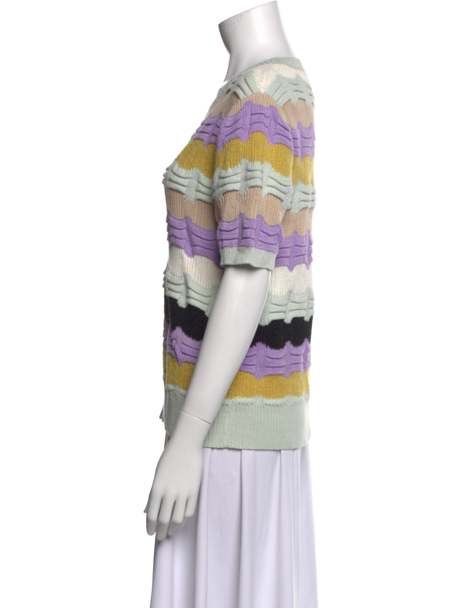 Lingua Franca Striped Crew Neck T-Shirt