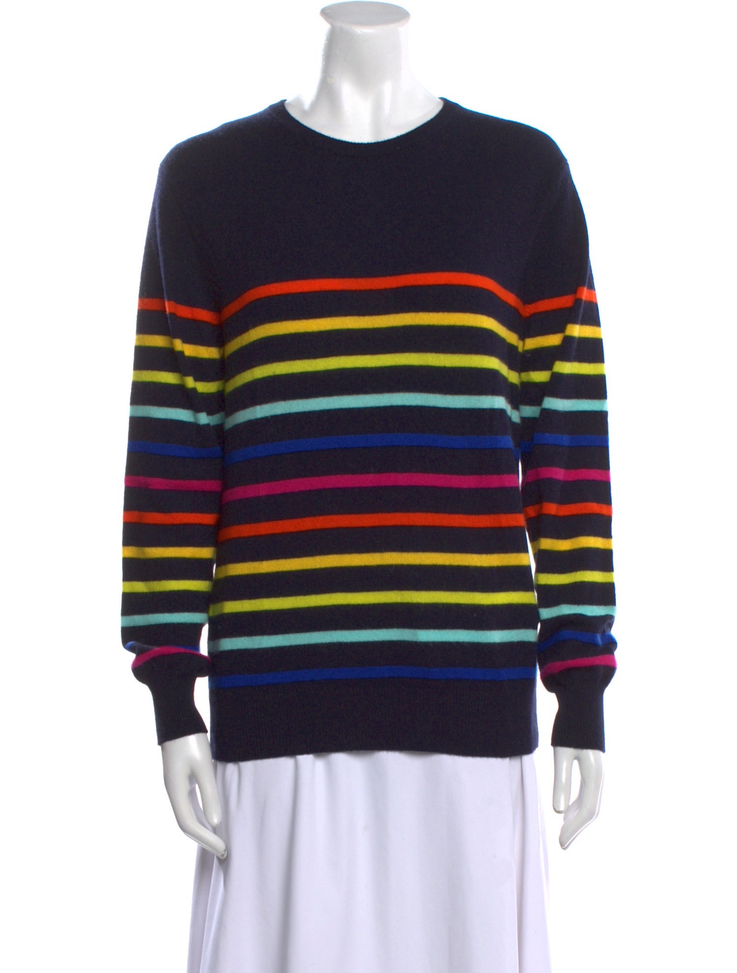 Lingua Franca Cashmere Striped Sweater