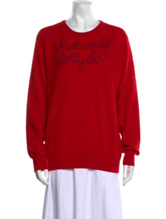 Lingua Franca Cashmere Graphic Print Sweater