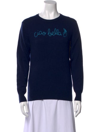 Lingua Franca Cashmere Graphic Print Sweater