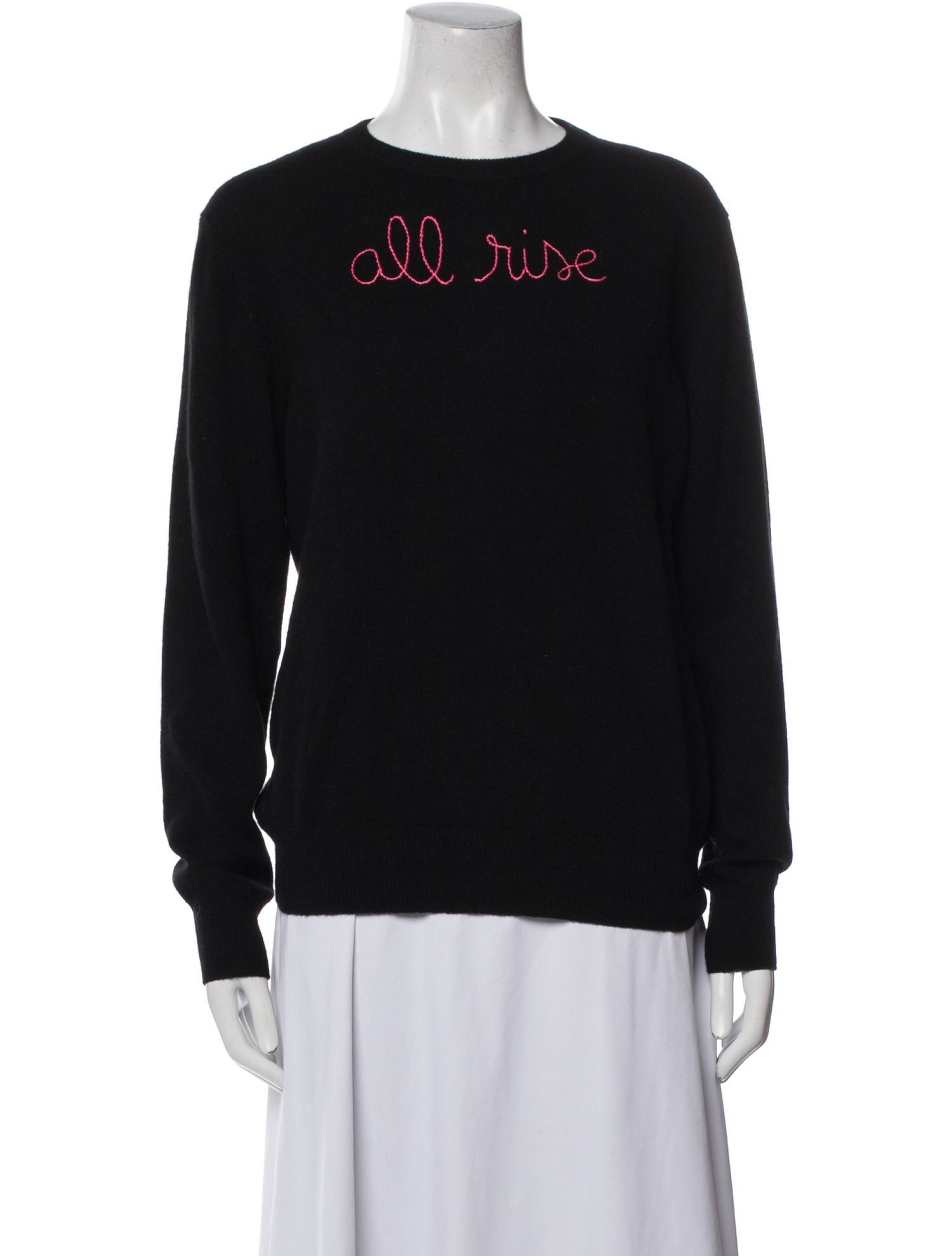 Lingua Franca Cashmere Graphic Print Sweater