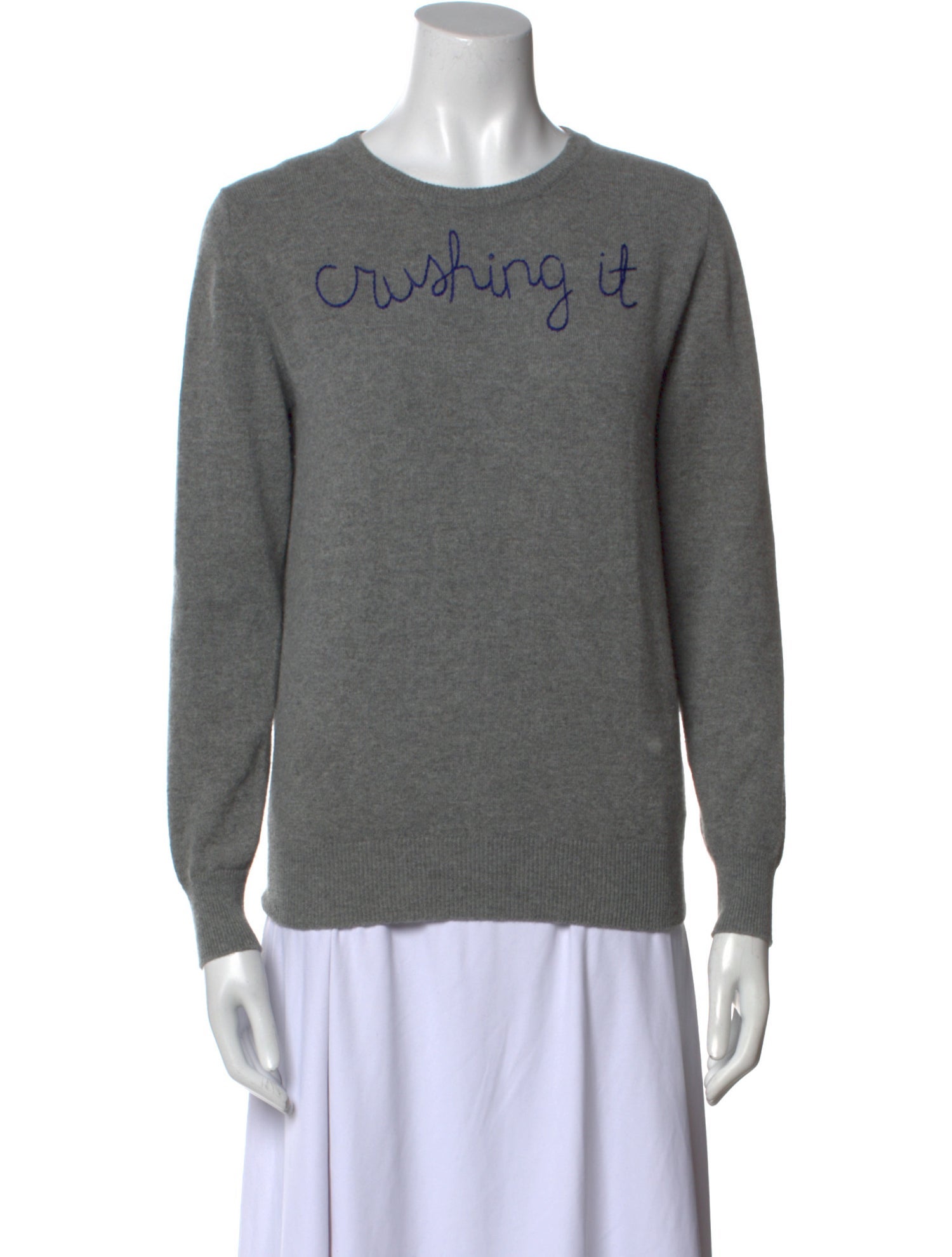 Lingua Franca Cashmere Graphic Print Sweater
