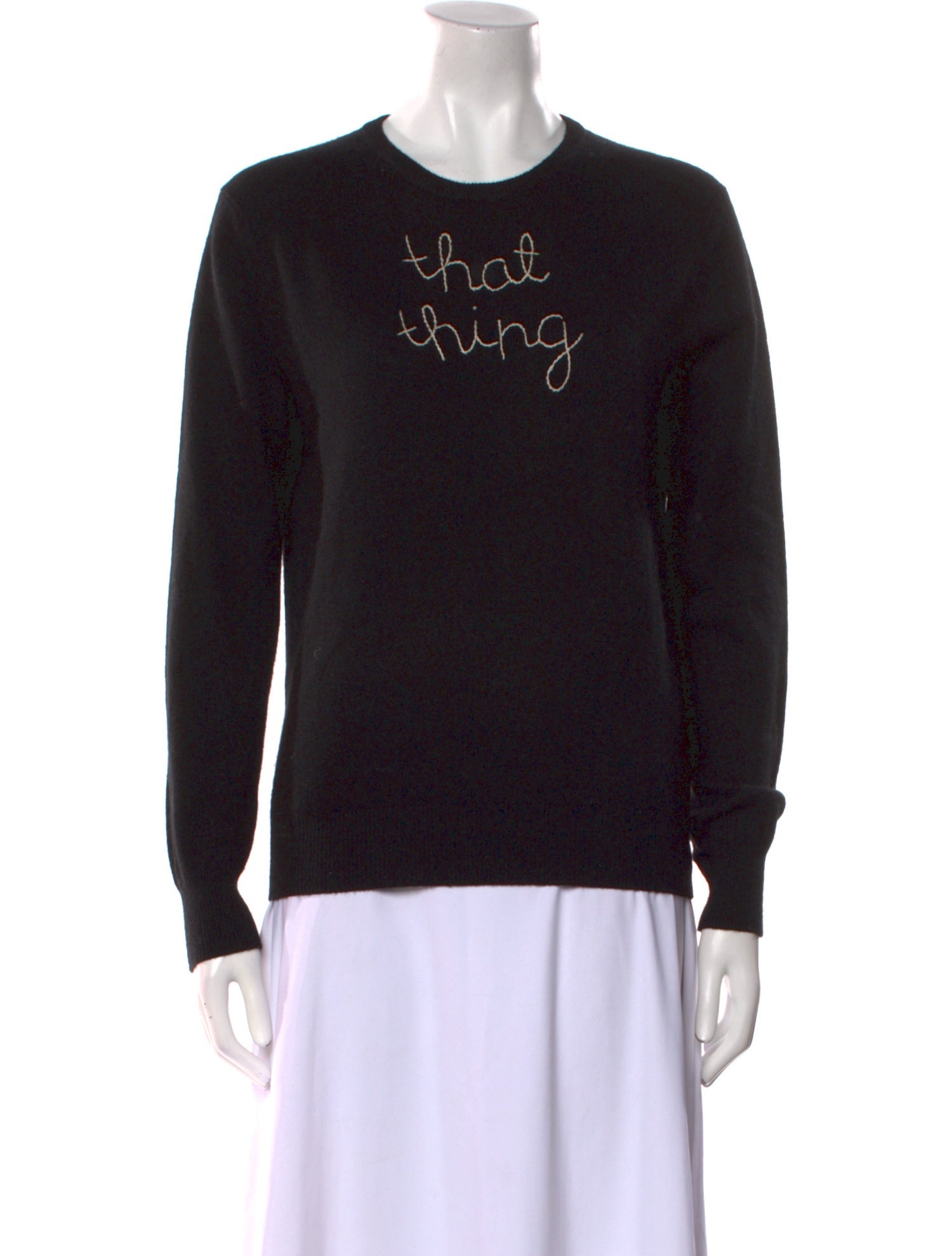 Lingua Franca Cashmere Graphic Print Sweater