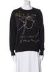 Lingua Franca Graphic Print Crew Neck Sweater