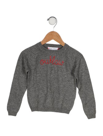Lingua Franca Embroidered Crewneck Sweater