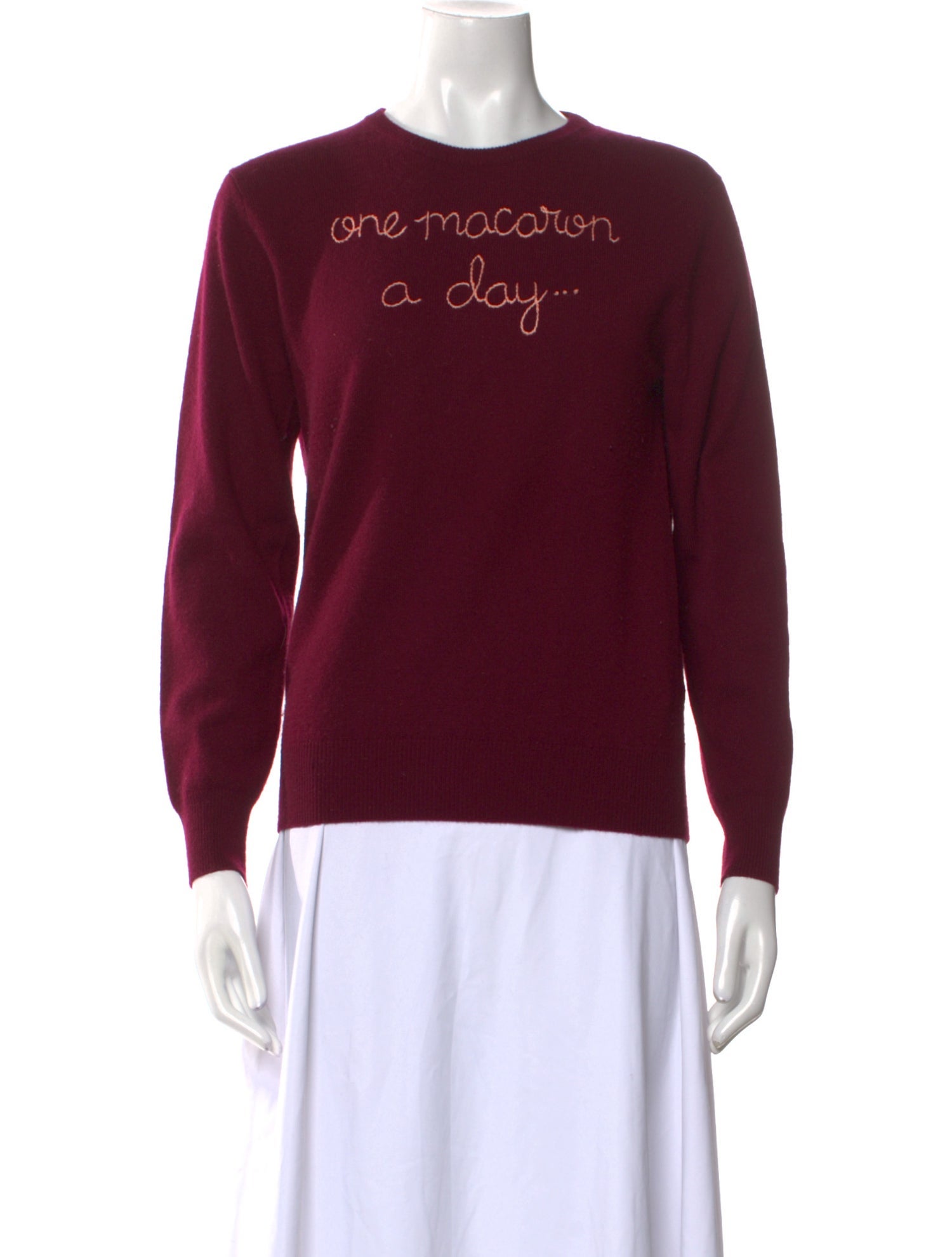 Lingua Franca Cashmere Graphic Print Sweater