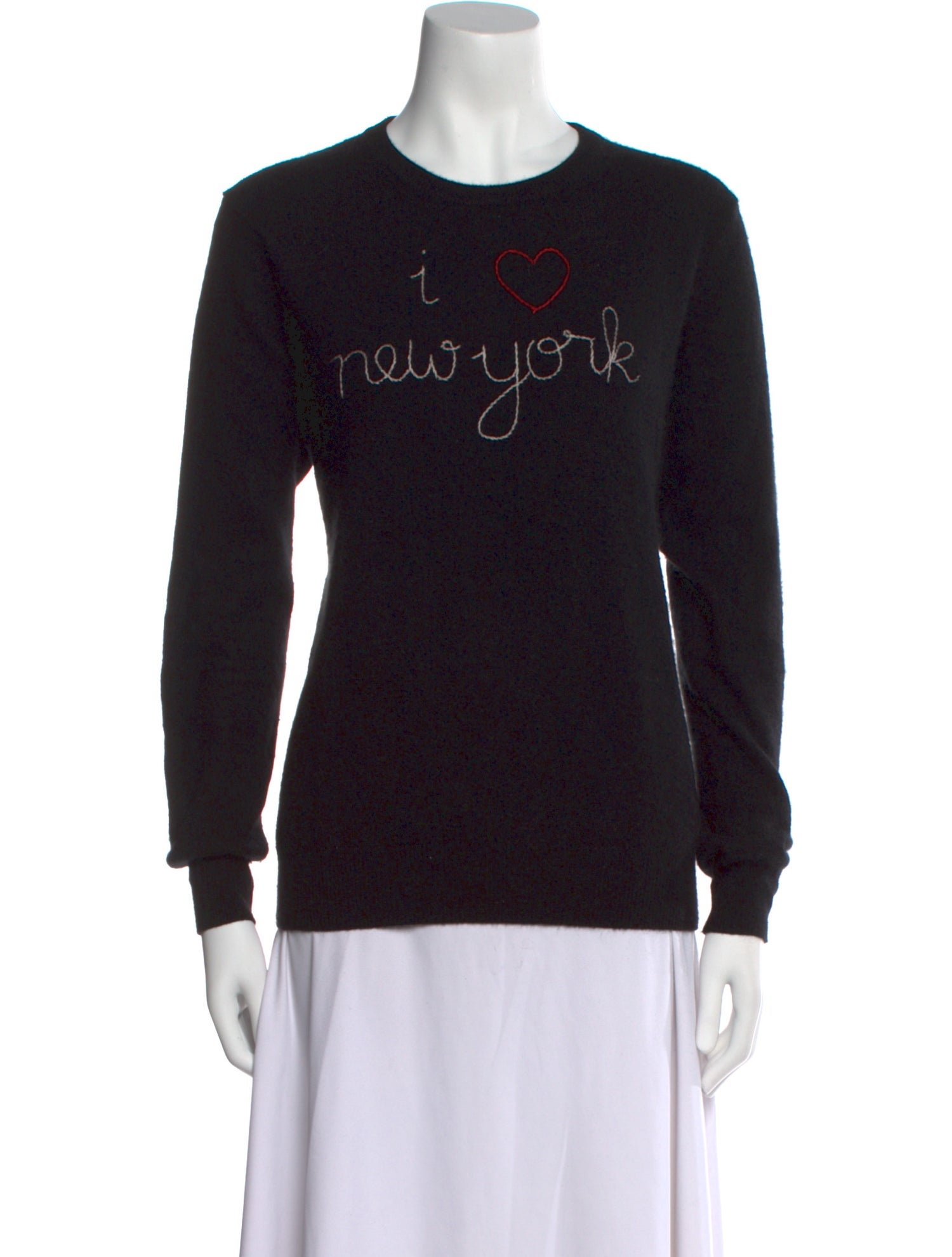 Lingua Franca Cashmere Graphic Print Sweater