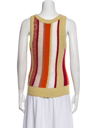 Lingua Franca Colorblock Pattern Scoop Neck Top