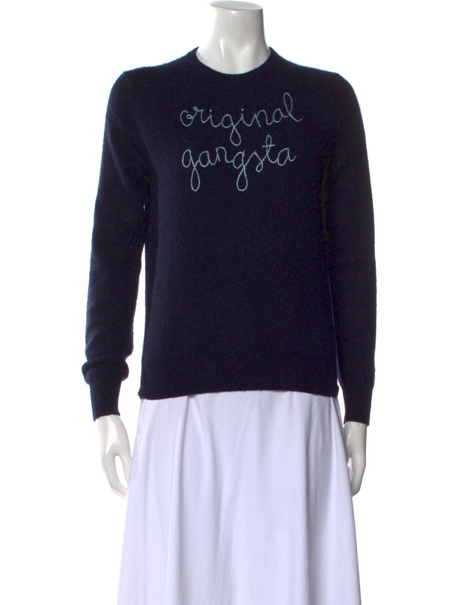 Lingua Franca Cashmere Graphic Print Sweater