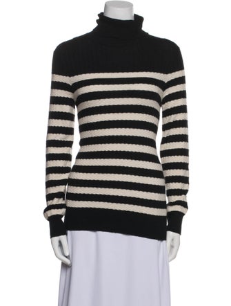 Lingua Franca Striped Turtleneck Sweater