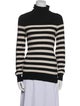 Lingua Franca Striped Turtleneck Sweater