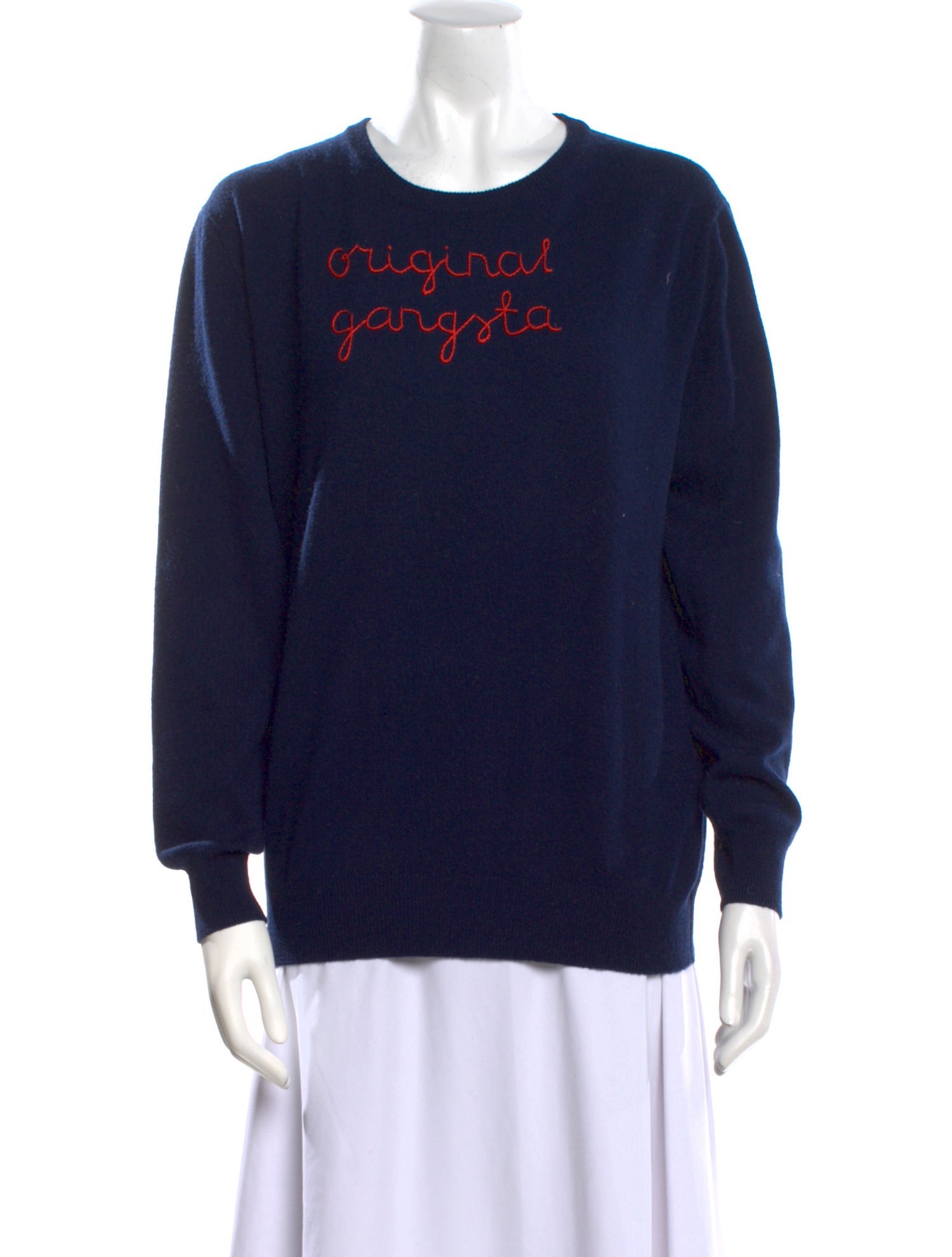 Lingua Franca Cashmere Graphic Print Sweater