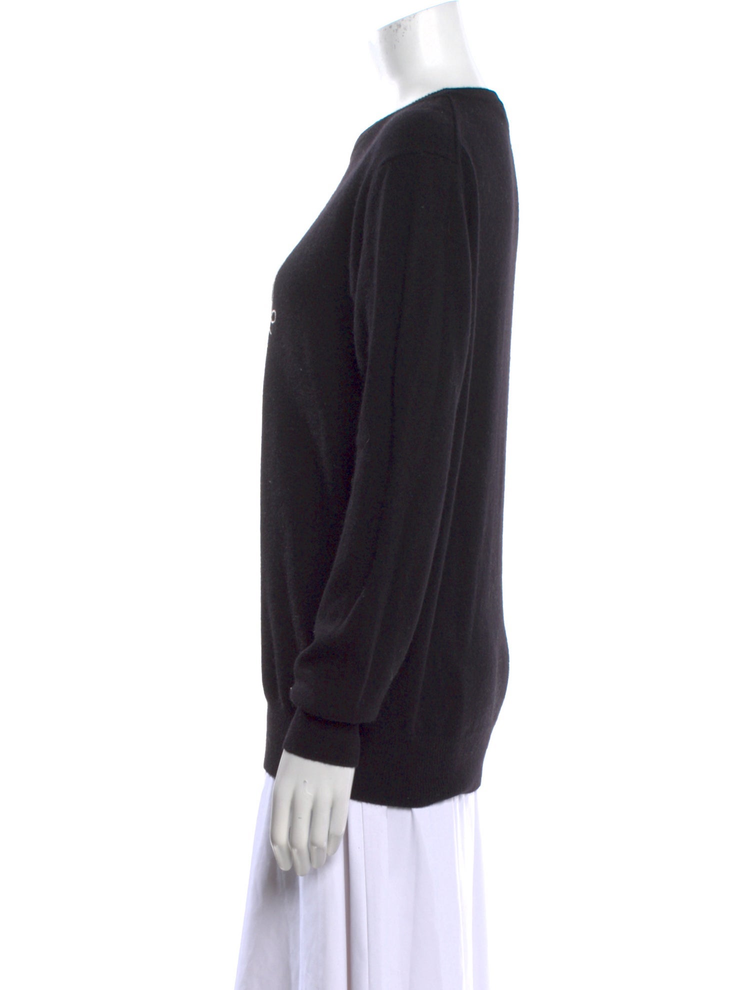 Lingua Franca Cashmere Graphic Print Sweater