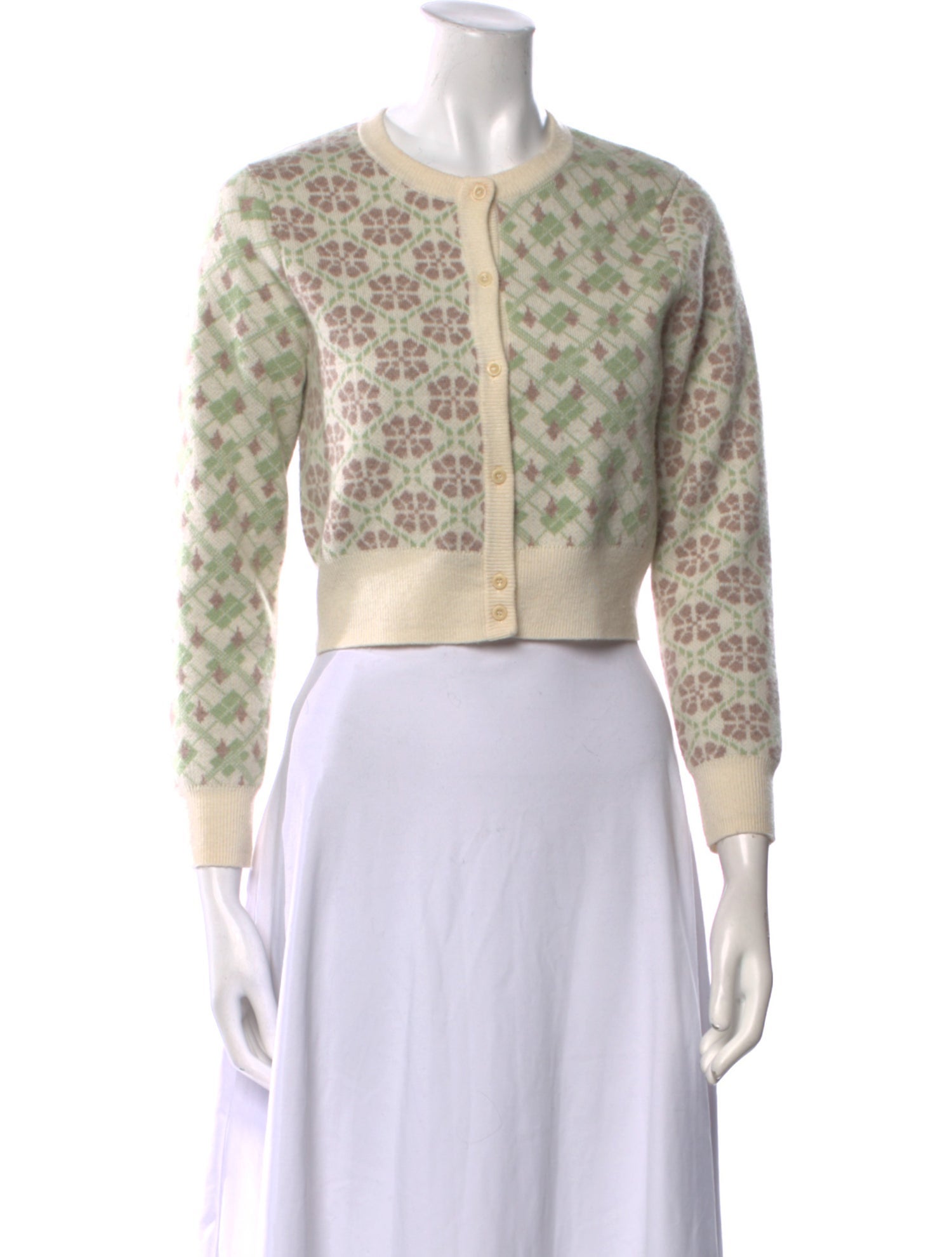 Lingua Franca Wool Printed Sweater