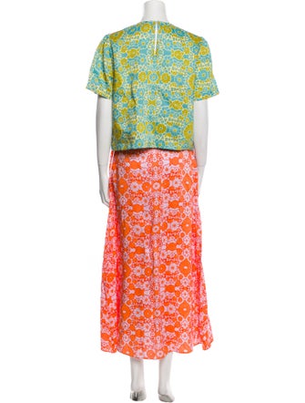 Lingua Franca Printed Keyhole Accent Skirt Set