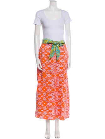 Lingua Franca Printed Keyhole Accent Skirt Set