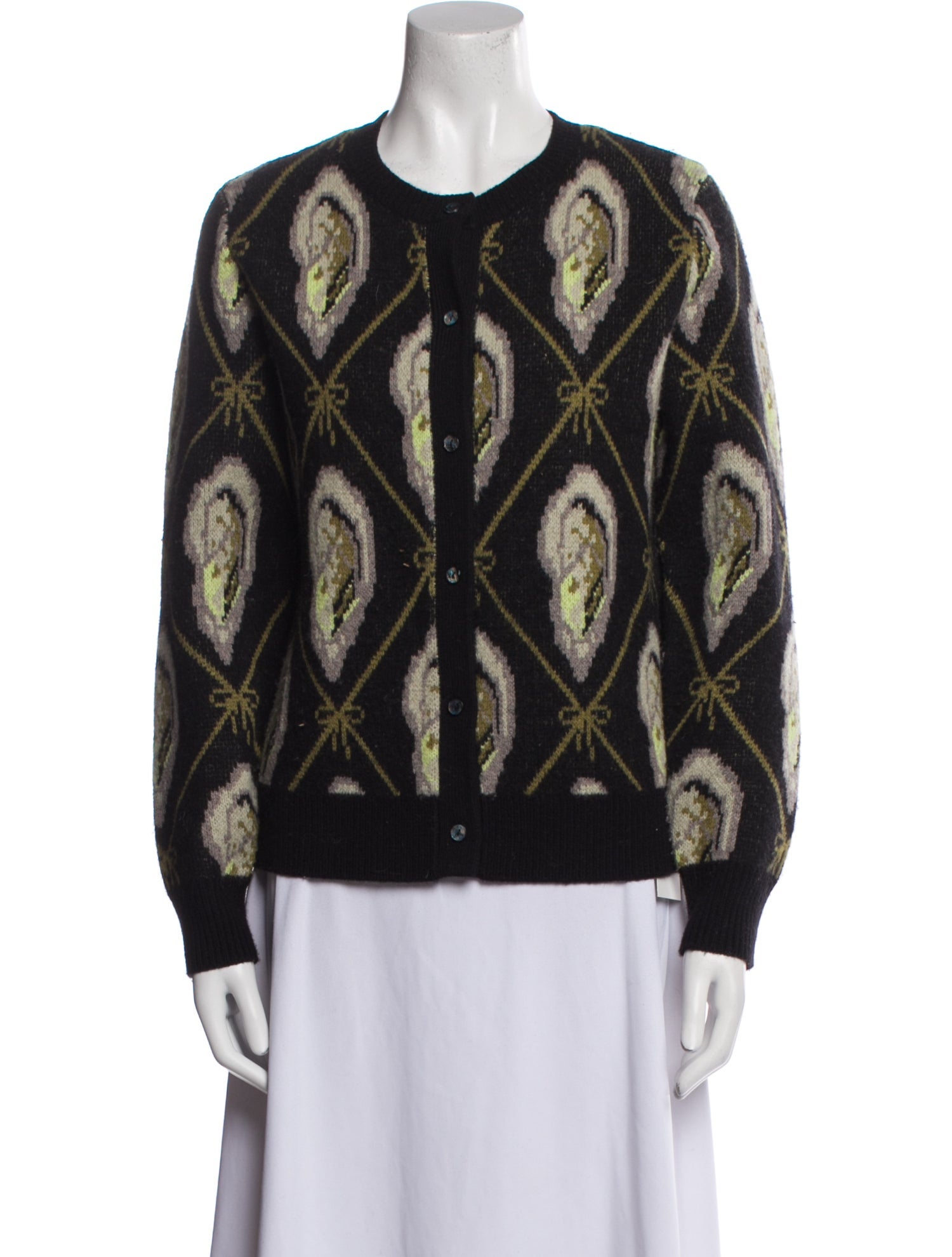 Lingua Franca Wool Printed Sweater