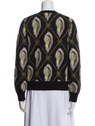 Lingua Franca Wool Printed Sweater