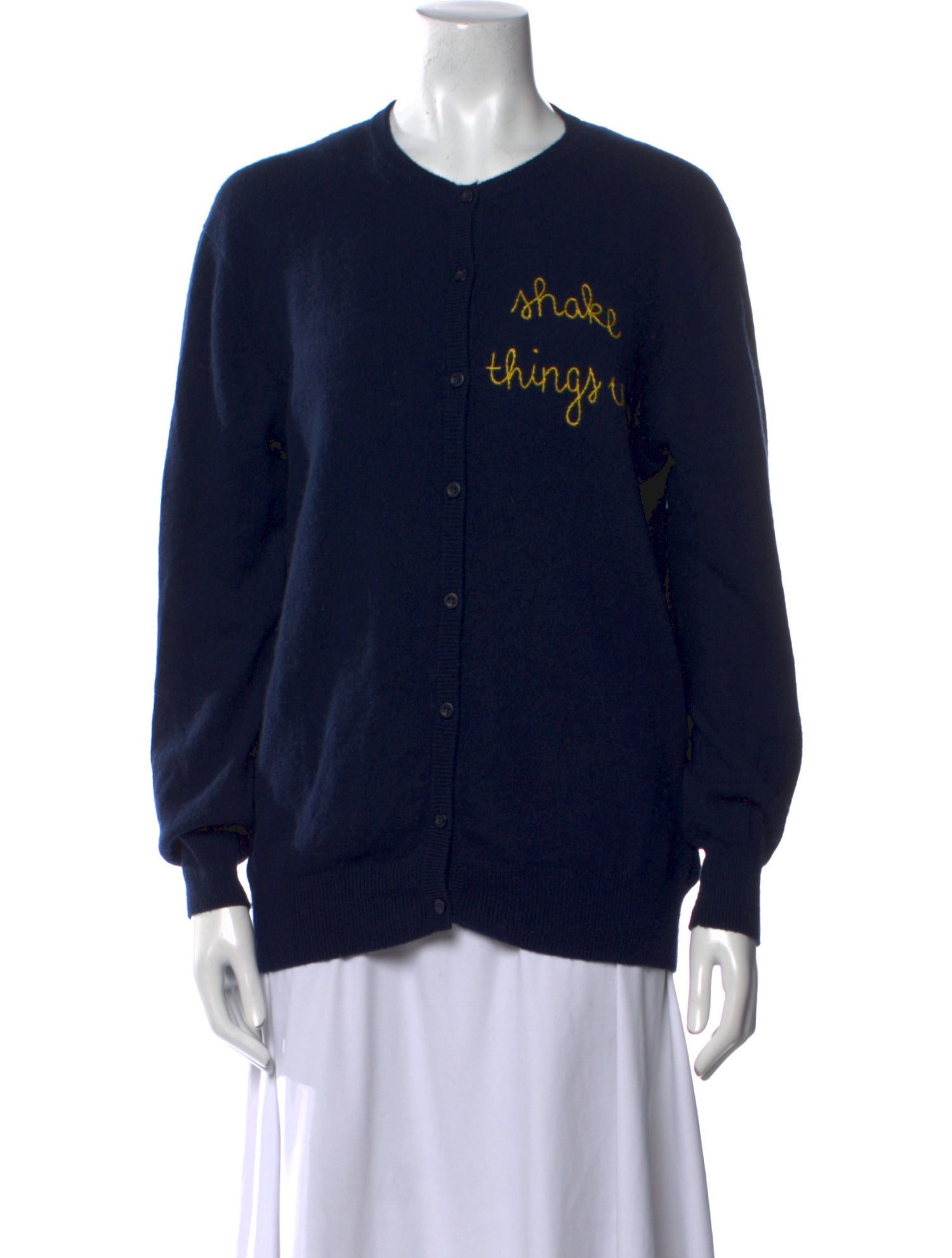 Lingua Franca Cashmere Graphic Print Sweater