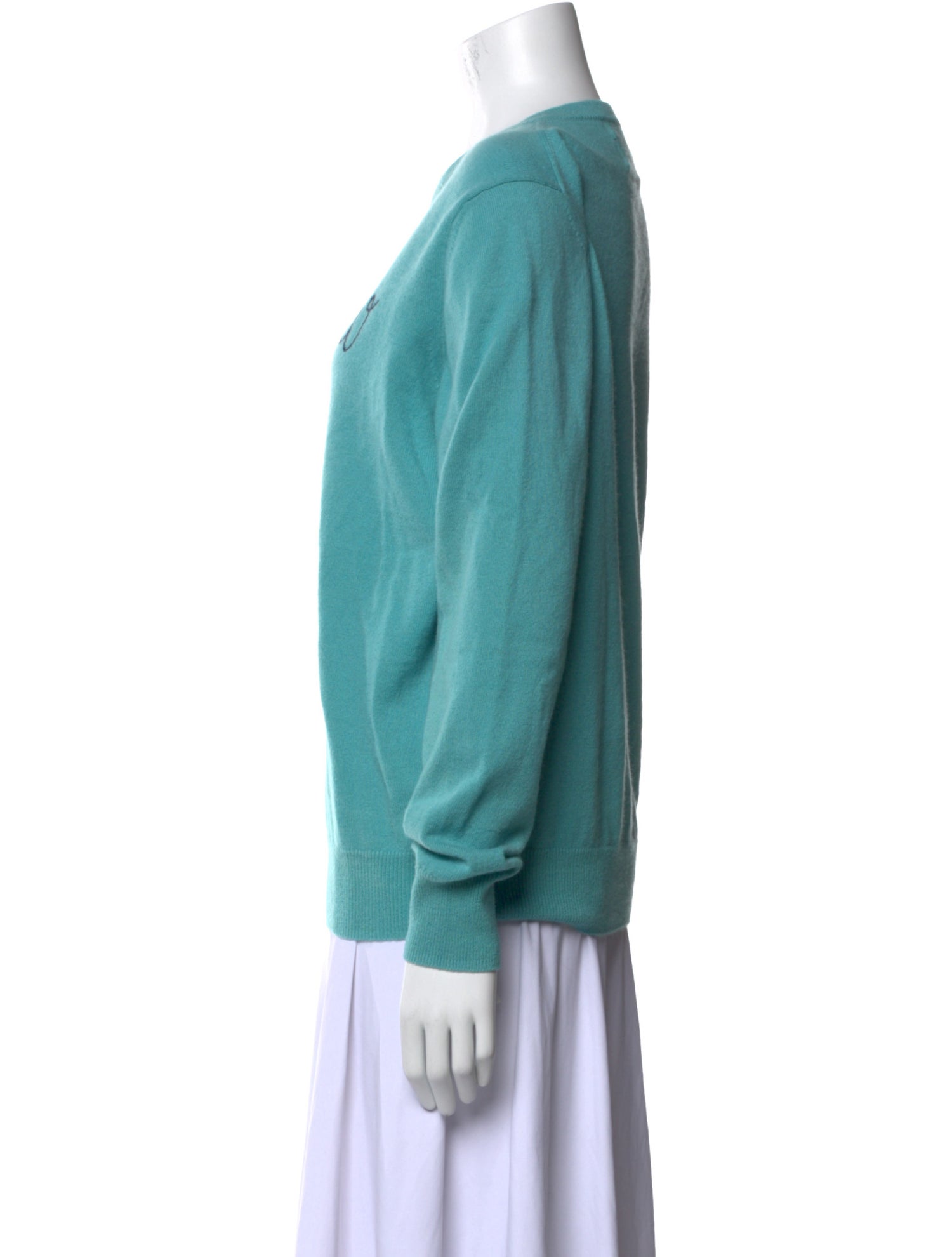 Lingua Franca Cashmere Graphic Print Sweater