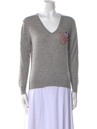 Lingua Franca Cashmere V-Neck Sweater