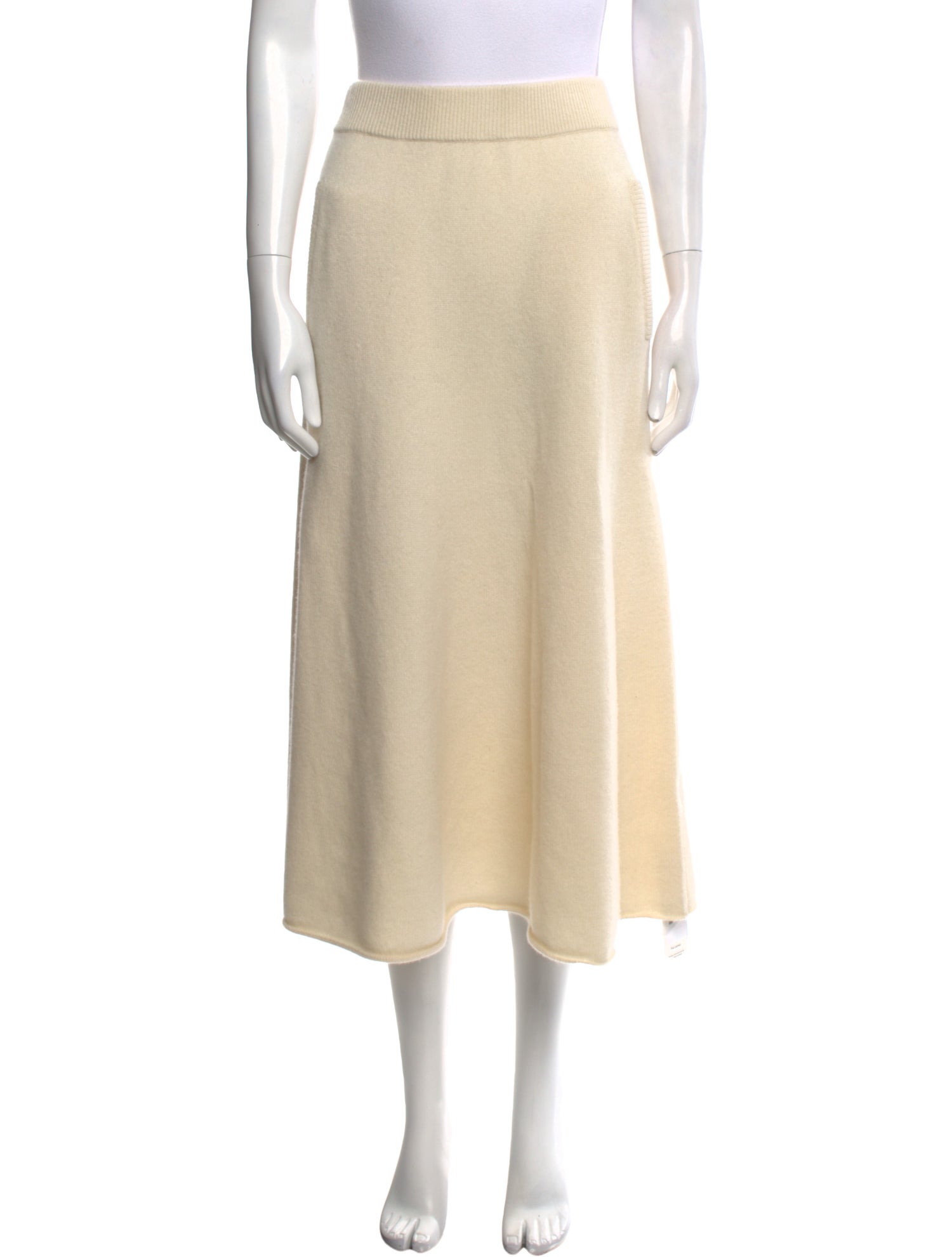 Lingua Franca Cashmere Midi Length Skirt