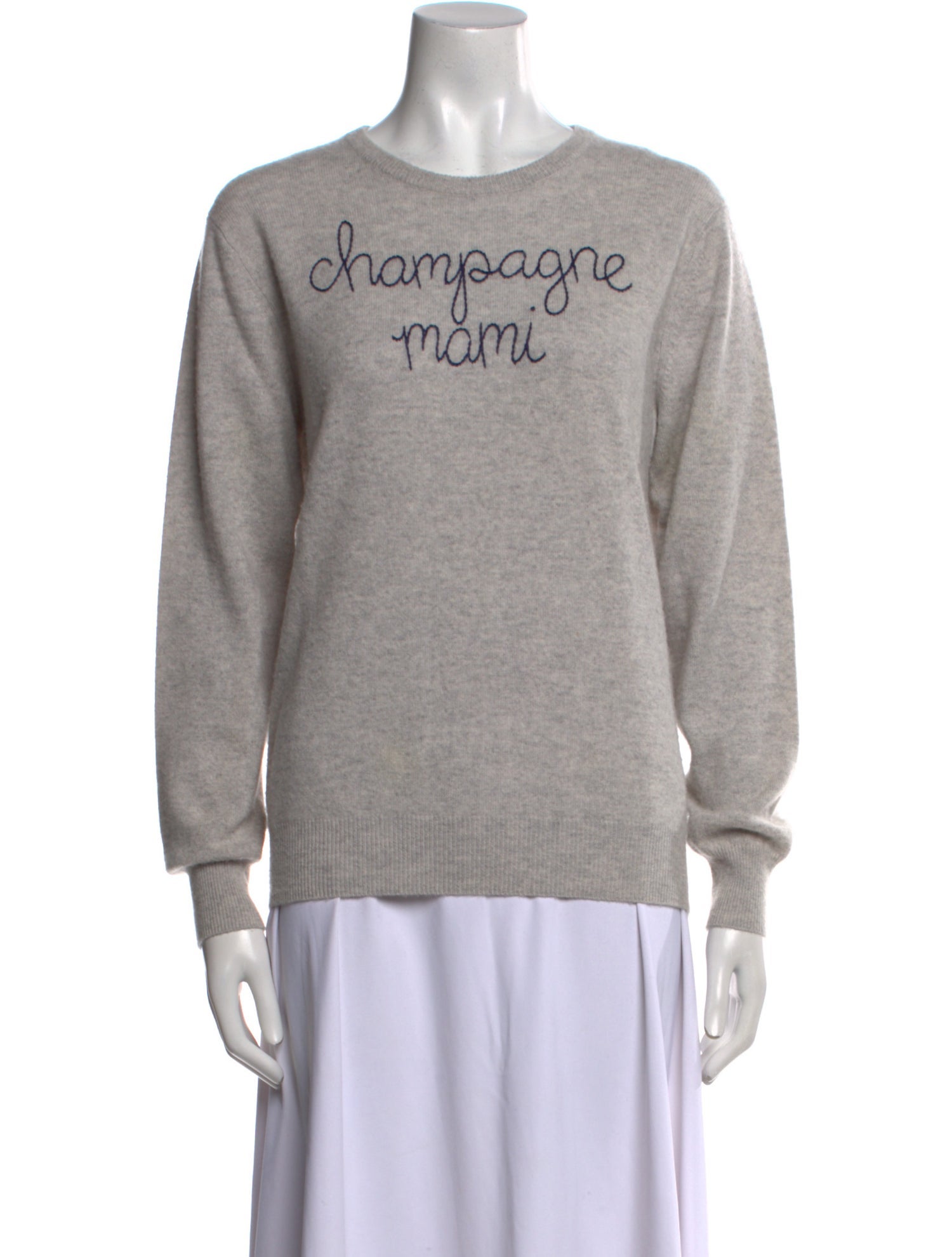 Lingua Franca Cashmere Graphic Print Sweater