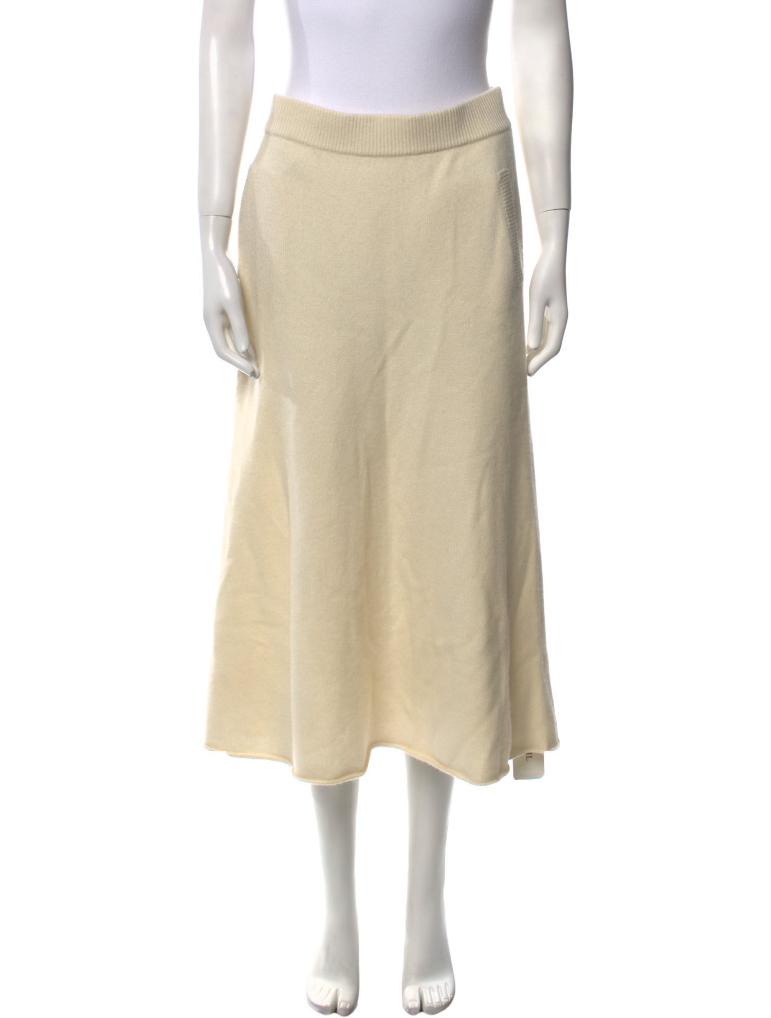 Lingua Franca Cashmere Midi Length Skirt