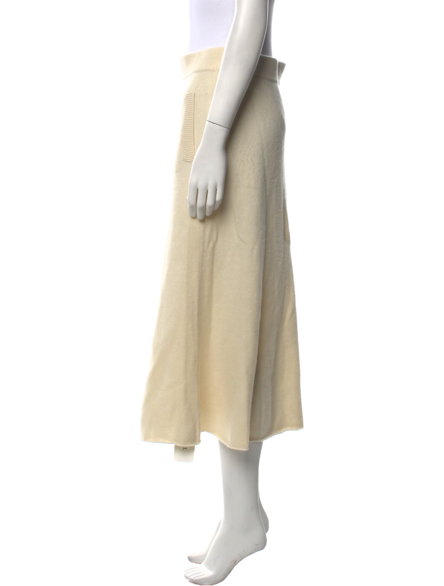 Lingua Franca Cashmere Midi Length Skirt