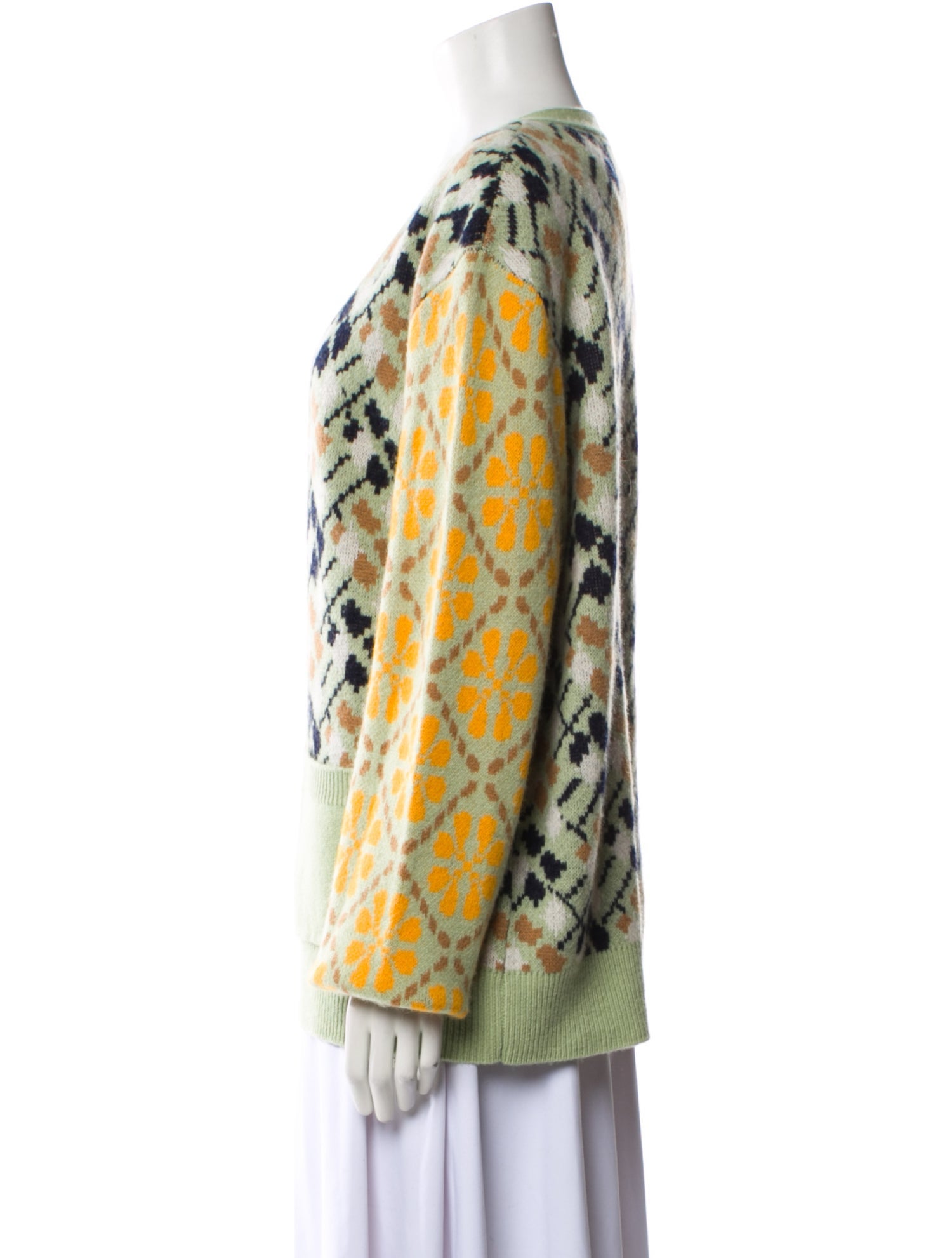 Lingua Franca Wool Printed Sweater