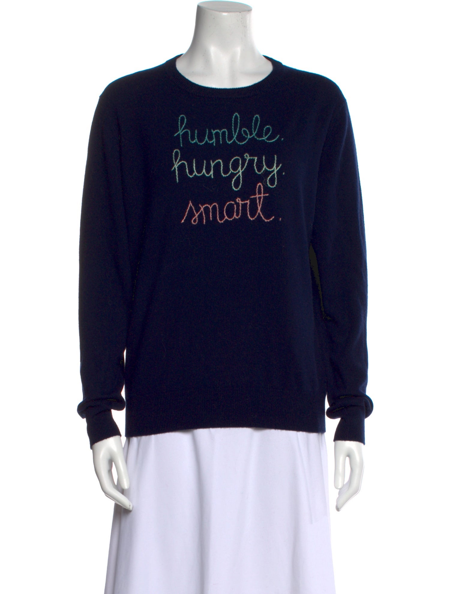 Lingua Franca Cashmere Graphic Print Sweater