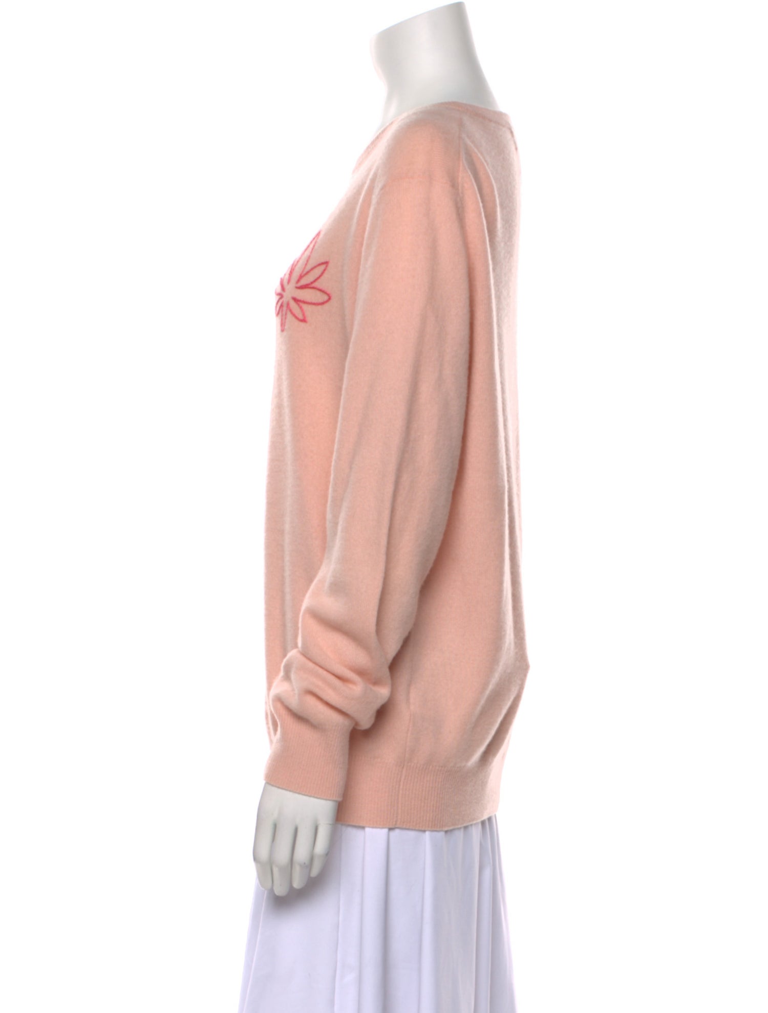 Lingua Franca Cashmere Graphic Print Sweater