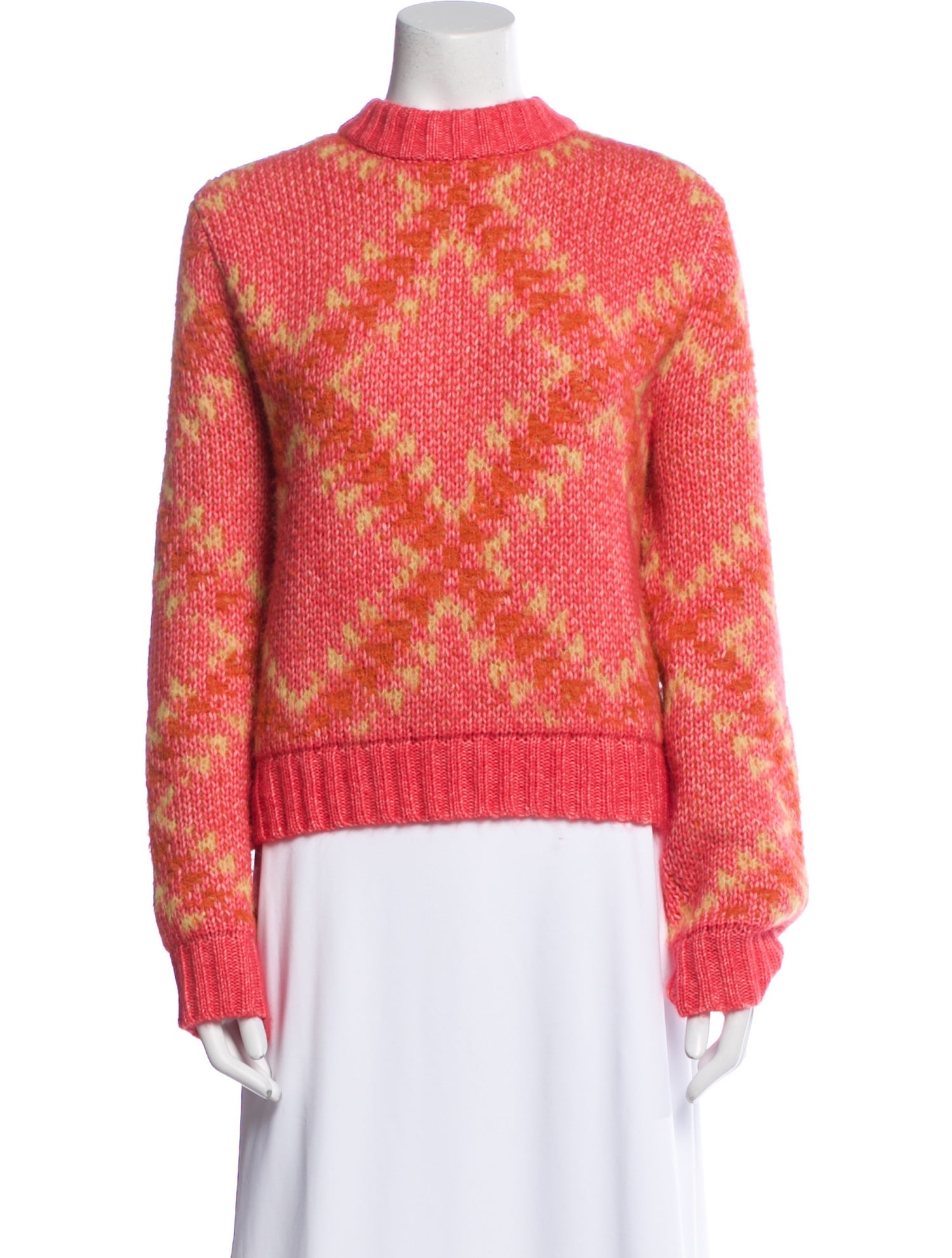 Lingua Franca Alpaca Plaid Print Sweater