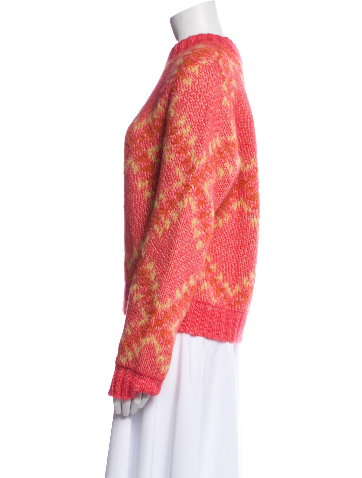 Lingua Franca Alpaca Plaid Print Sweater