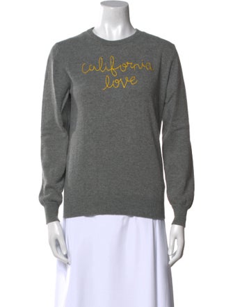 Lingua Franca Cashmere Graphic Print Sweater